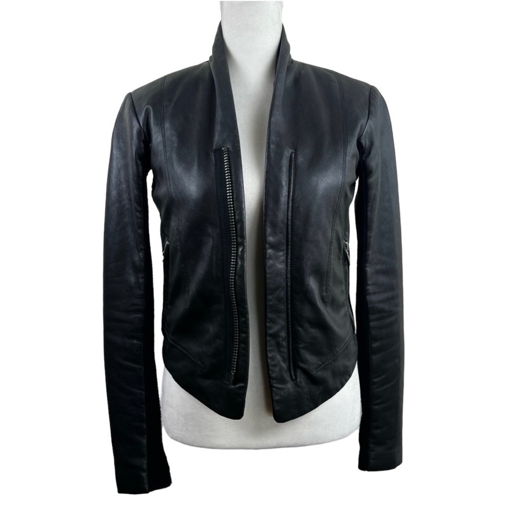Veda leather zip‎ jacket XS